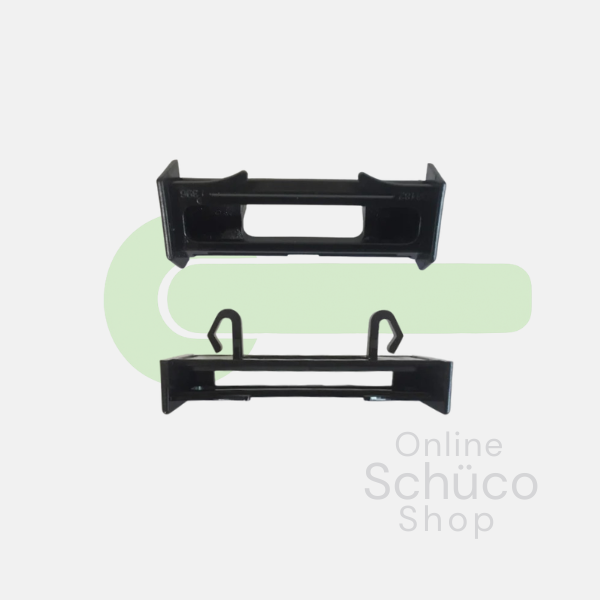 Schüco Halter für Aluminium-Wetterschenkel – schwarz 238183 / RAL9010 238184 / RAL 9016 238185 / grau 238182