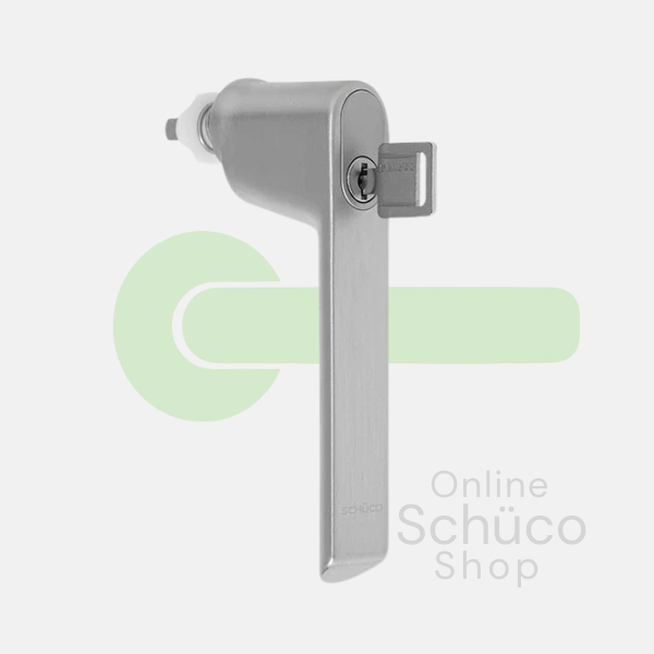 Schüco Fenstergriff - abschließbar - Farben: 247033 Aluminium / 247034 Schwarz 9005 / 247035 Weiß 9010 / 247036 Weiß 9016 / 247038 Edelstahloptik