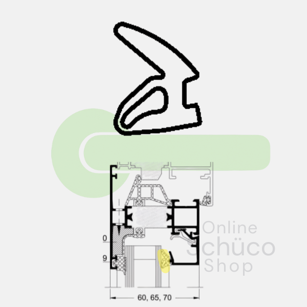 Schüco Verglasungsdichtung rot* - 9 / 10 mm - 224379