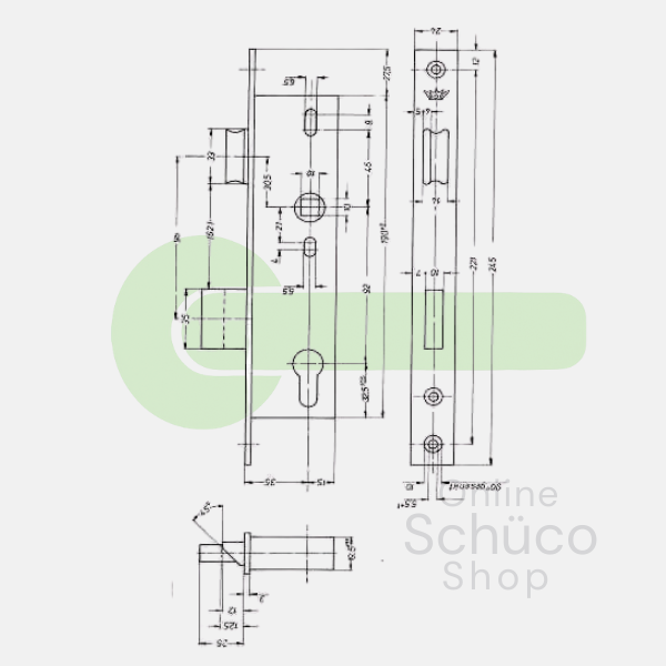 Schuco 211154 Tag- und Nachtschloss - 35/92/10