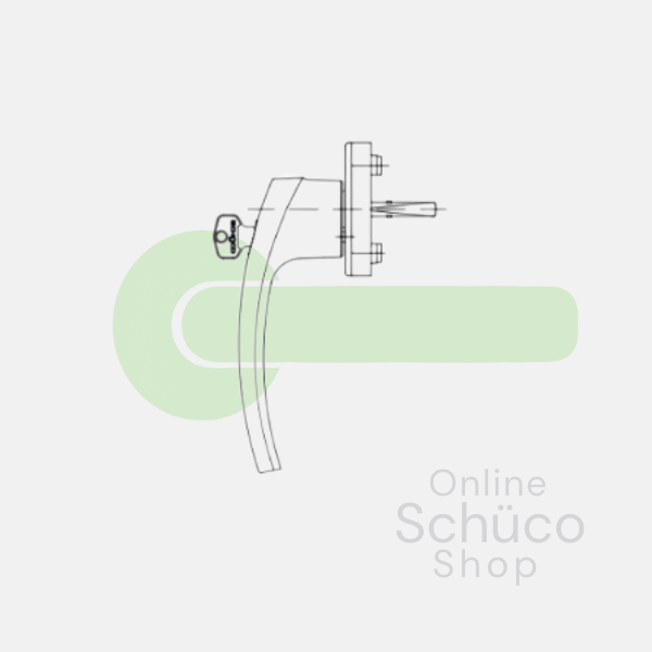 Schuco abschließbarer Griff - Alu 247581
