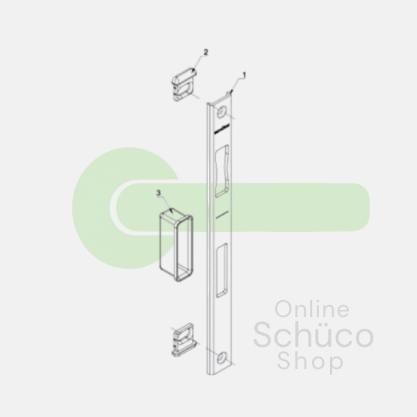 Schuco Schließblech 268 mm - 240532