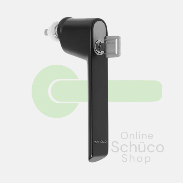 Schüco Fenstergriff - abschließbar - schwarz RAL 9005 - 247034