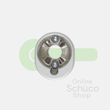 Schuco Rosette - abschließbarer Griff - Farben: 247131 Aluminium / 247132 Schwarz 9005 / 247133 Weiß 9010 / 247134 Weiß 9016 / 247135 Edelstahloptik