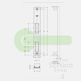 Schuco Schließblech 221 mm - 208426