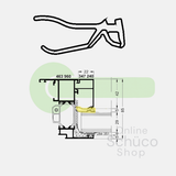 Schüco Verglasungsdichtung 3/4 mm grün - 284838 - pro lfm