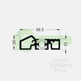 Schüco Bodenschwelle Aluminium AWS 65 – pro Meter – 167260