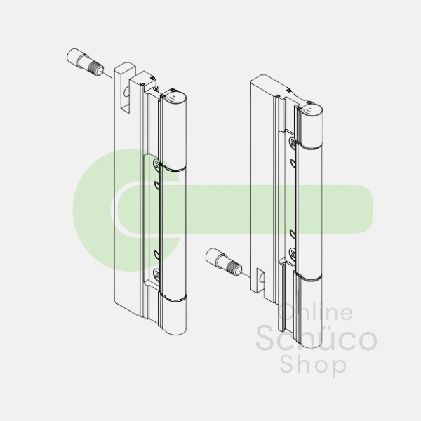 Schuco Scharnier FD 70 einseitig 2er Set - 233931