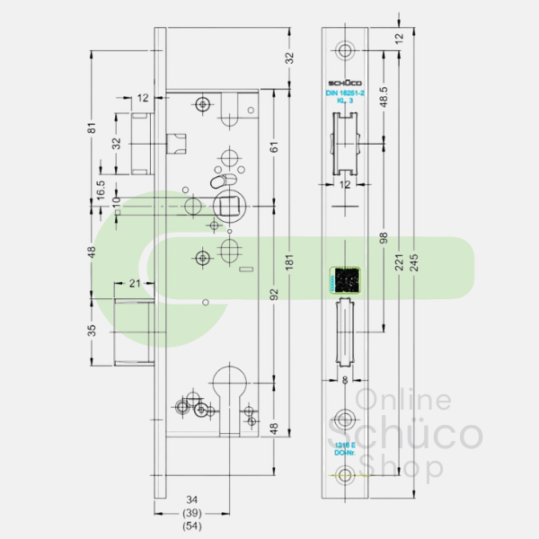 Schuco 241181 / 279503 Tag-/Nacht-Schloss - 54/92/10