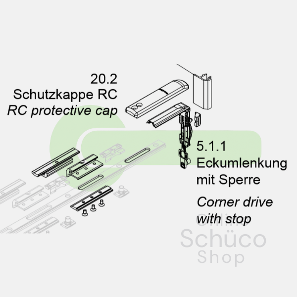 Schuco Eckumlenkung 276009
