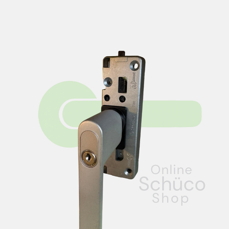 Schüco Aluminium PSK Griff abschließbar für Schiebetür Silber RS 247696 /277796 - LS 247695 / 277795