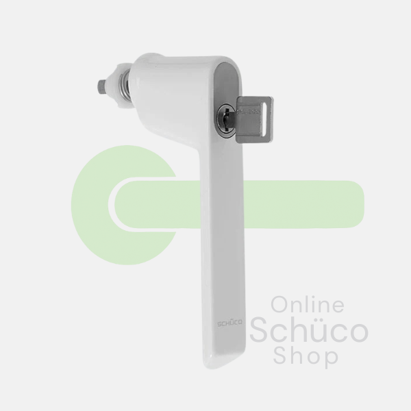 Schüco Fenstergriff - abschließbar - Cremeweiß RAL 9010 - 247035