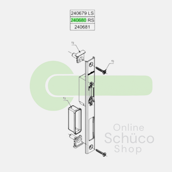 Schüco elektrischer Türöffner 10 - 24 V LS: 240679 / RS 240680